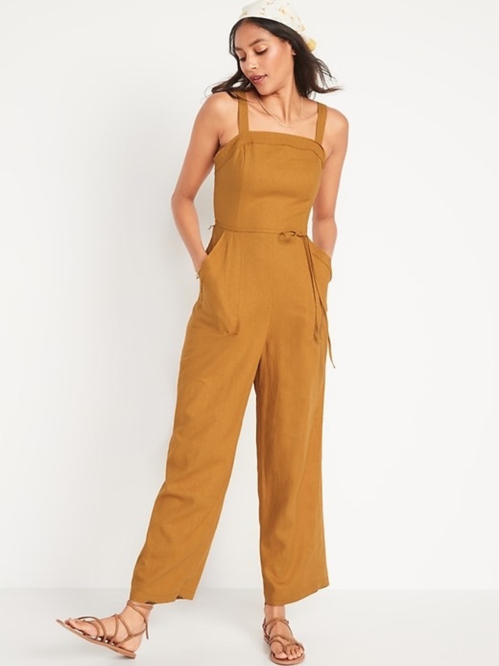 Old Navy | Women’s Mustard Square-Neck Jumpsuit